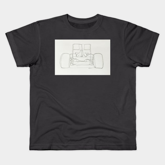 Narrow Wing Kids T-Shirt by motivo design works